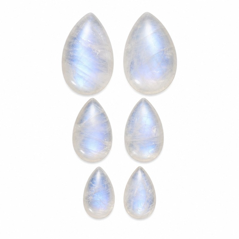 Moonstone Gemstone Pear Shape Pair
