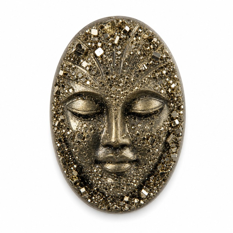 Pyrite Druzy Oval