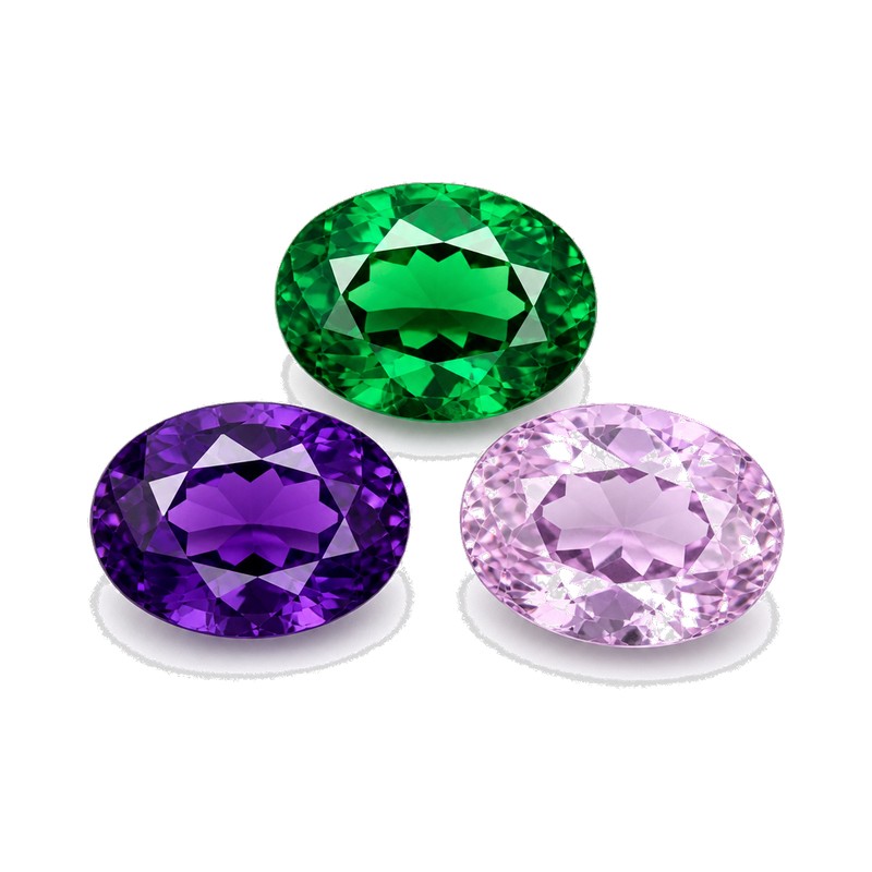 Emerald Amethyst Pink Mix